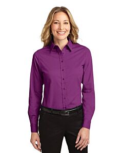 Port Authority® Ladies' Long Sleeve Easy Care Shirt-Deep Berry