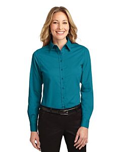 Port Authority® Ladies' Long Sleeve Easy Care Shirt-Teal Green