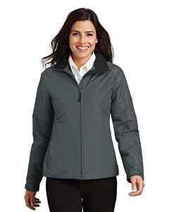 Port Authority® Ladies' Challenger™ Jacket-Steel Gray/True Black