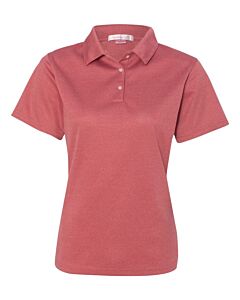 FeatherLite® Ladies&amp;#039; Moisture-Free Mesh Sport Shirt-Heathered Red