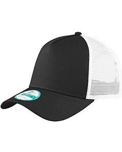 New Era® Snapback Trucker Cap-Black/White